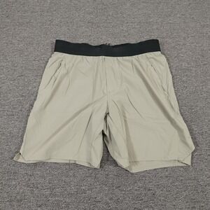 Ten Thousand Tactical Shorts Mens Medium Beige 7 Inseam Ripstop Stretch Athletic